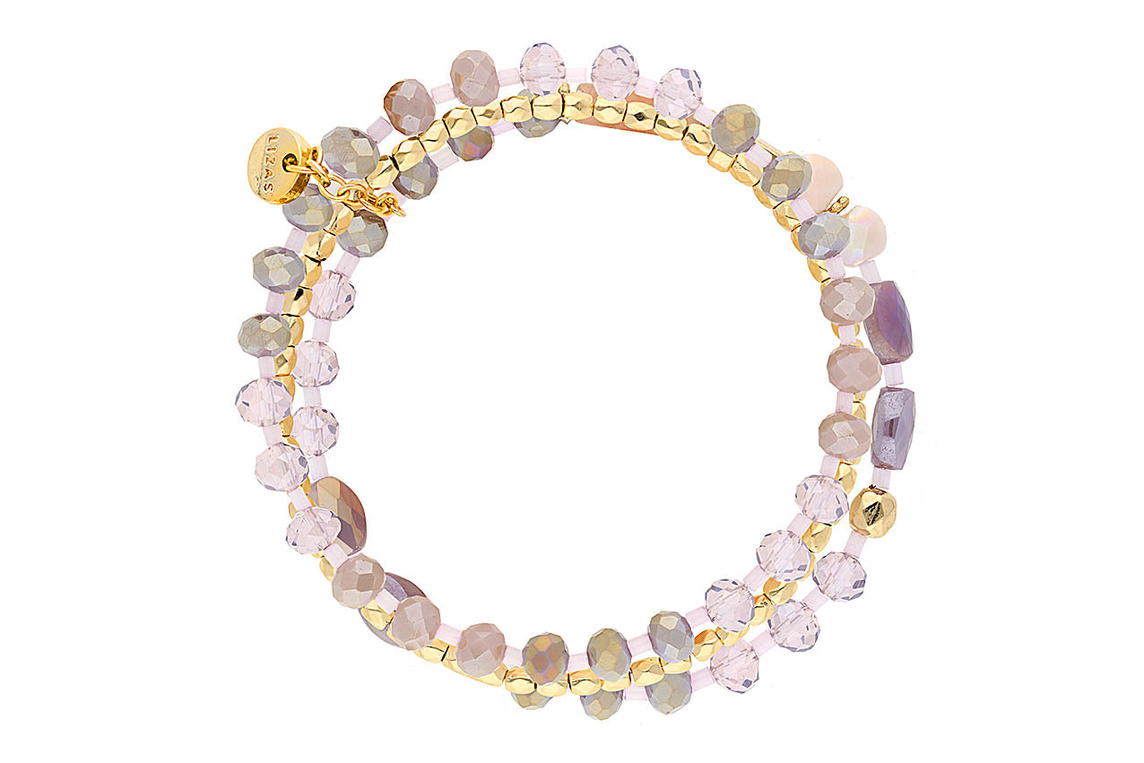 LIZAS Exklusiv Perlenarmband smoky mauve Armband