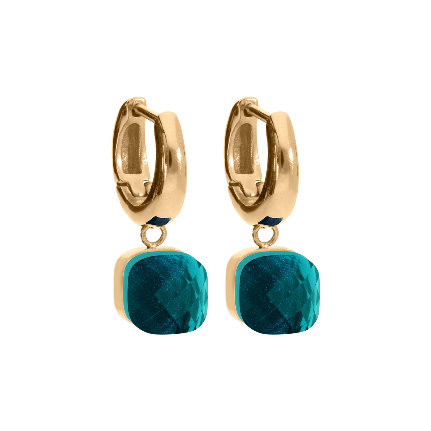 Qudo FIRENZE Creolen Ohrringe Edelstahl / Gold