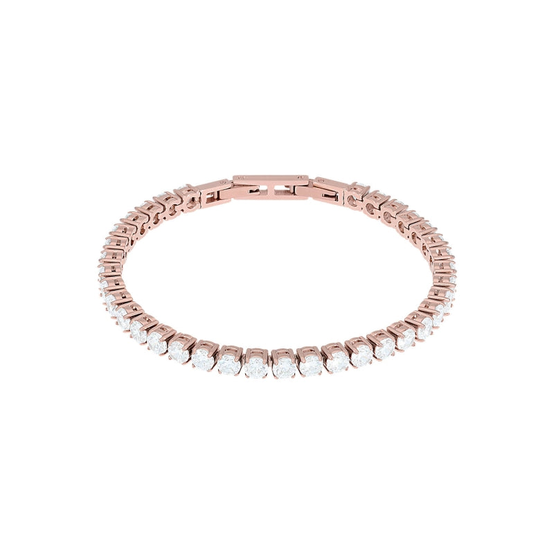 Qudo CASSIO Tennis Armband 18cm Edelstahl silber, gold, rosegold