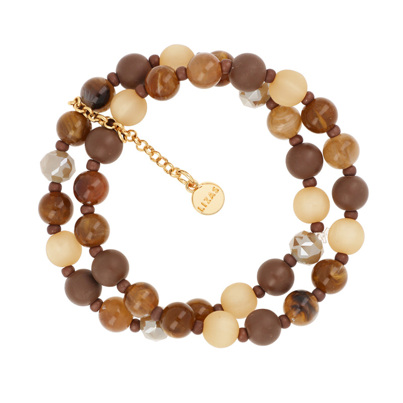 Lizas Armband zweireihig 7mm viele Farben