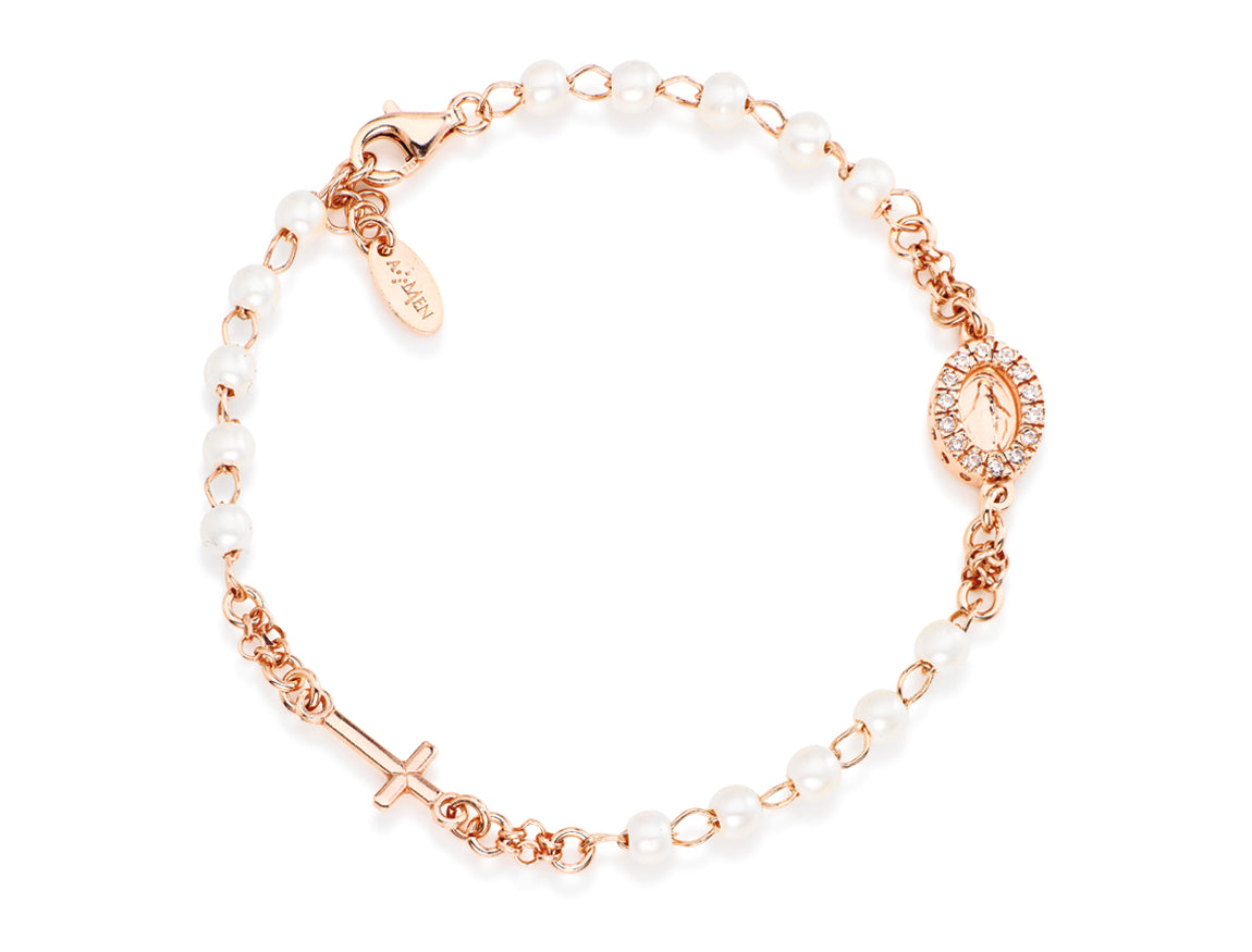 Amen "Rosary" Armband Silber BRORBZ-M3