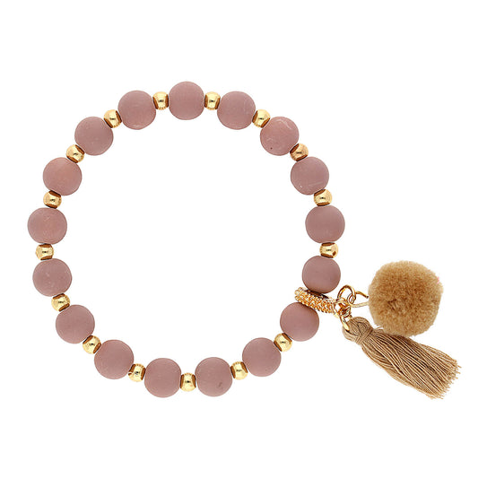 LIZAS Exklusiv Perlenarmband taube/rosegold Armband