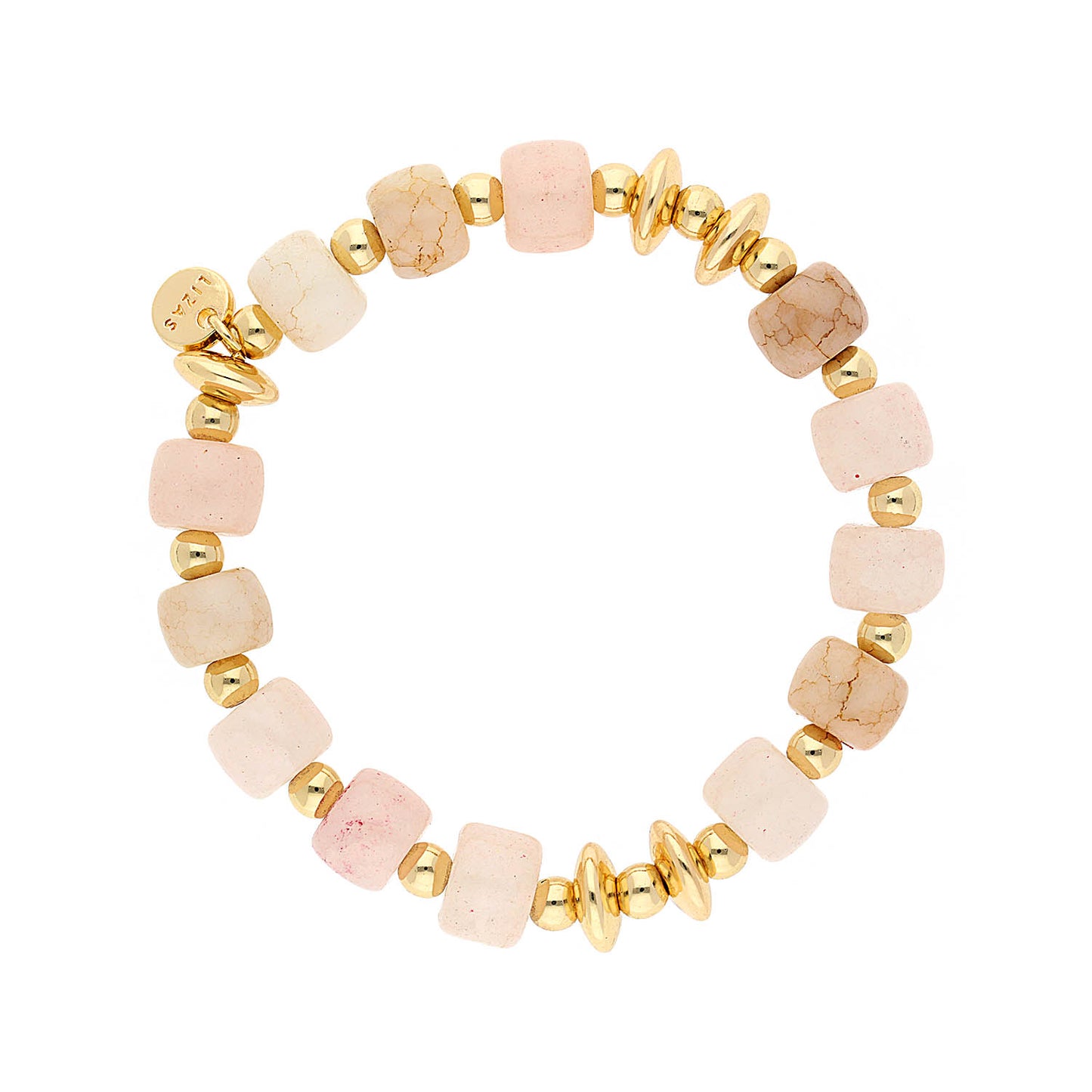 LIZAS Exklusiv Perlenarmband rosa/beige Armband