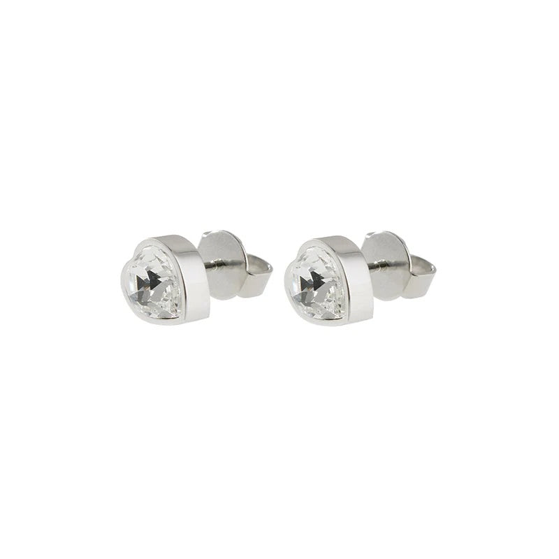 Qudo Ohrstecker AMORE/Herz gold und silber