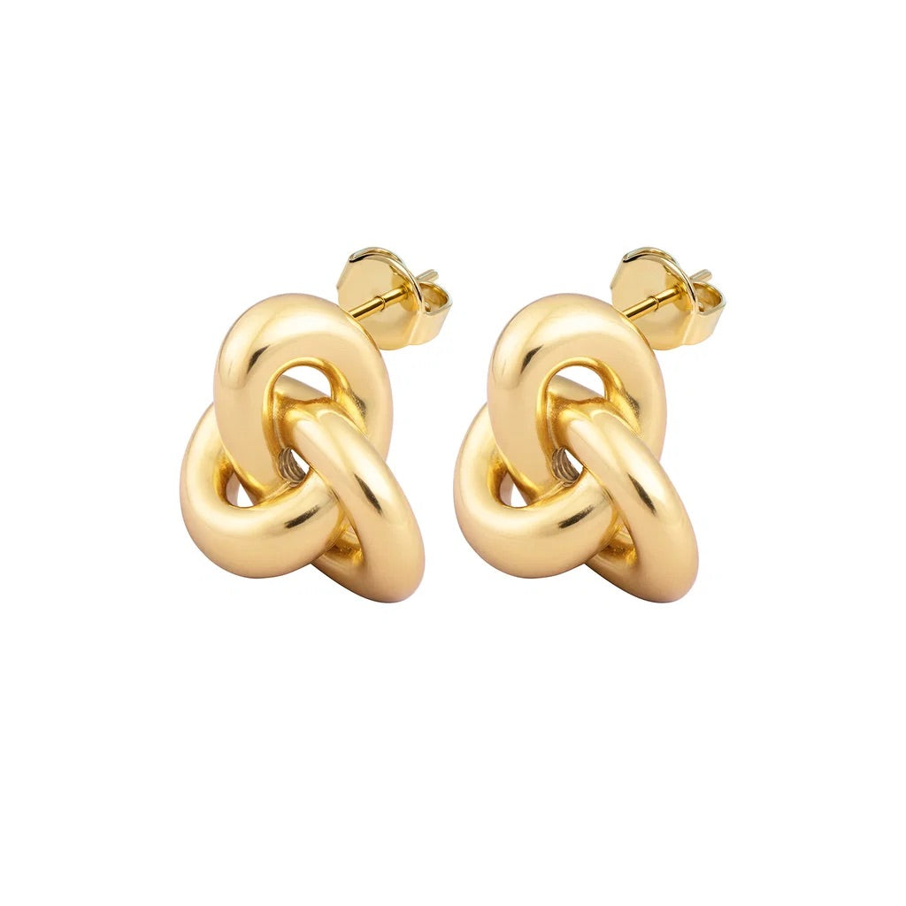 Qudo Ohrstecker NODO gold und silber