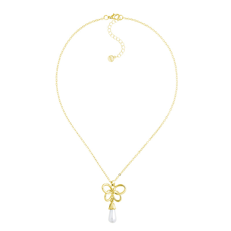 Lizas Kette Halskette gold mit Perlenanhänger