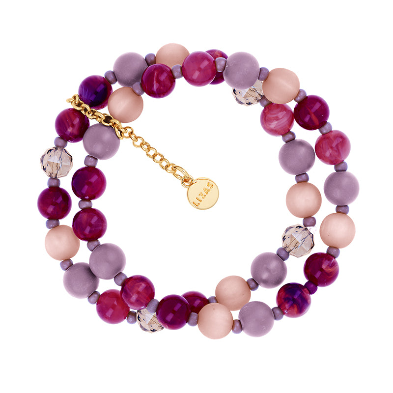 Lizas Armband zweireihig 7mm viele Farben