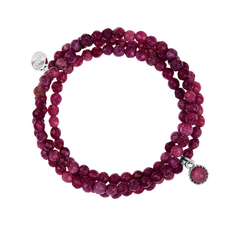 Lizas Armband und Halskette zugleich, in echten Steinen und  vielen Farben