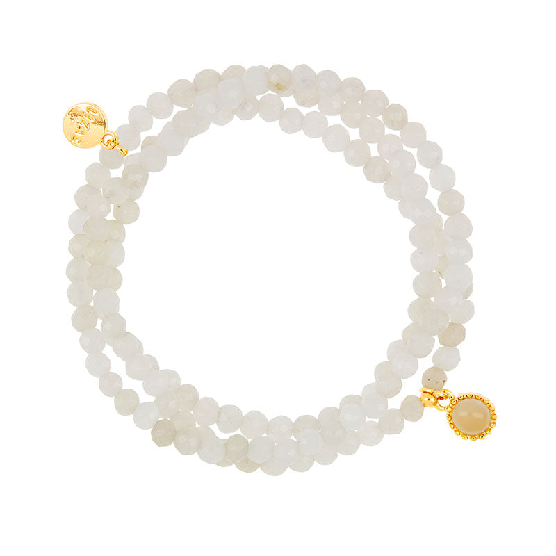 Lizas Armband und Halskette zugleich, in echten Steinen und  vielen Farben