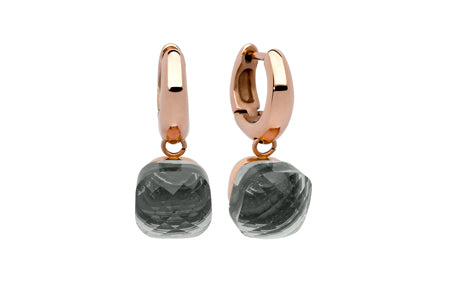 Qudo FIRENZE Creolen Ohrringe Edelstahl / Rosegold