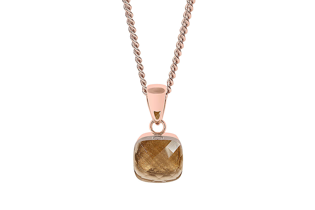 Qudo FIRENZE Halskette Edelstahl / Rosegold