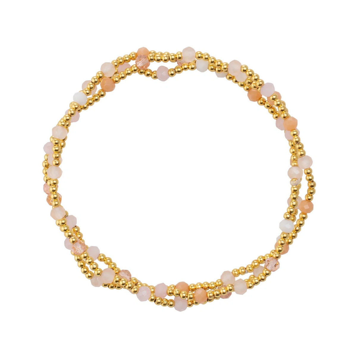 Lizas dreireihige farbige Armbänder mit goldenen und silbernen Perlen