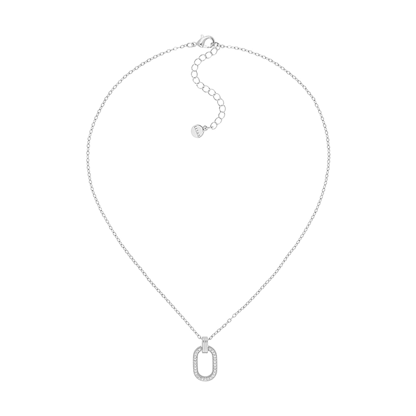Lizas Halskette mit ovalem Anhänger in gold und silber