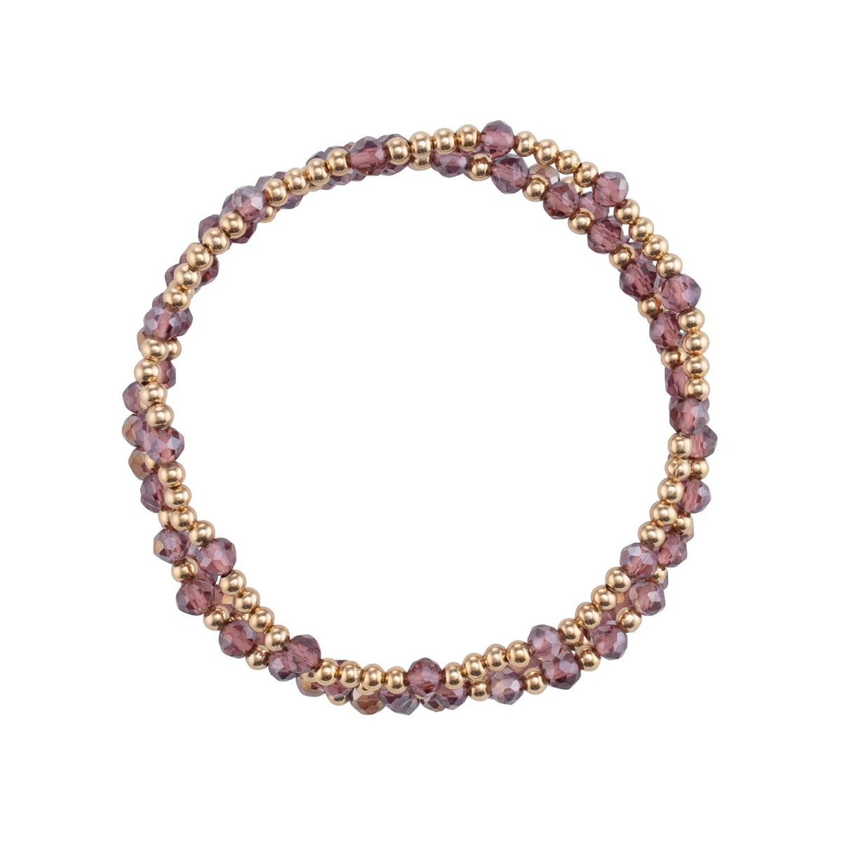 Lizas dreireihige farbige Armbänder mit goldenen und silbernen Perlen