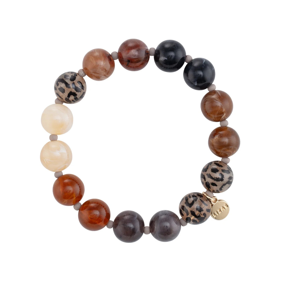Lizas Armband mit farbigen großen Perlen