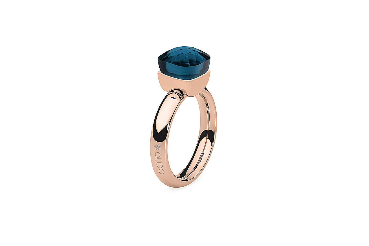 Qudo Firenze Ring London blue dunkelblau/Türkis