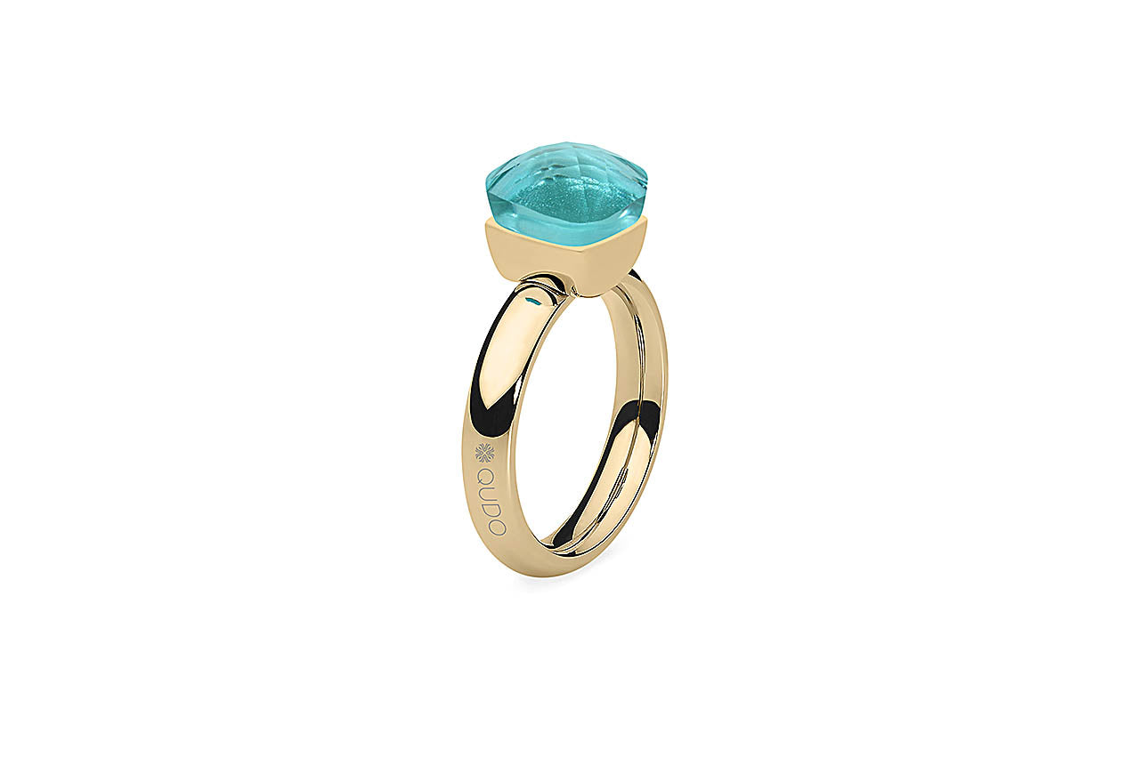 Qudo Firenze Ring aqua hellblau