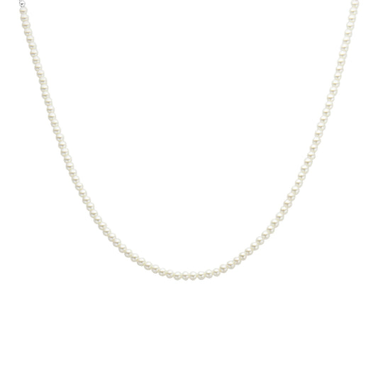 biba Perlenkette 38mm; Perle 4mm; silber