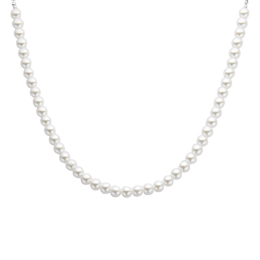 biba Perlenkette 38mm; Perle 8mm; silber